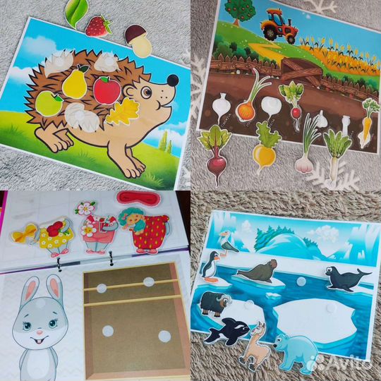 Развивающие игры на липучках