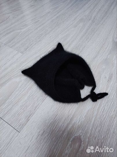 Коточепчик,шапка на весну,чепчик с ушками