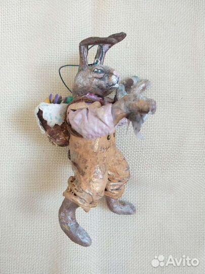 Пасхальный кролик ватная игрушка