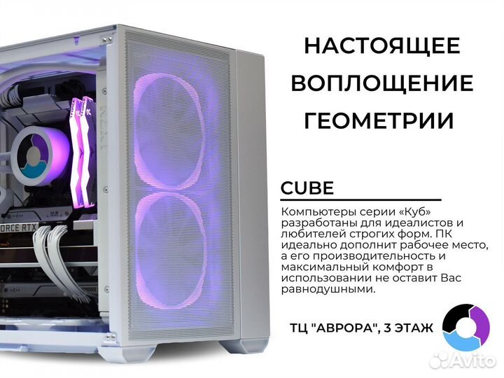 Кубический Игровой пк i5 13600K / RTX 4080 aero OC