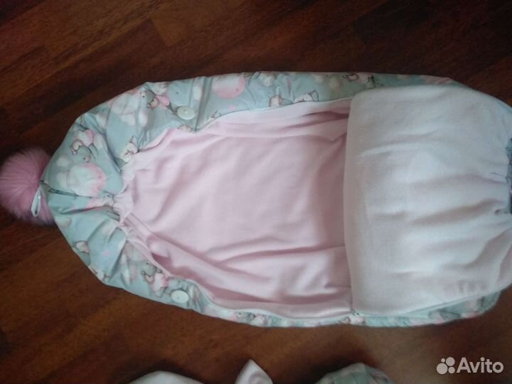 Конверт на выписку для девочки зима