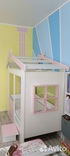 Детская кровать домик с матрасом