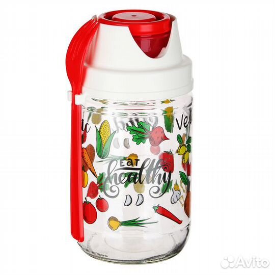 Банка с вилкой 