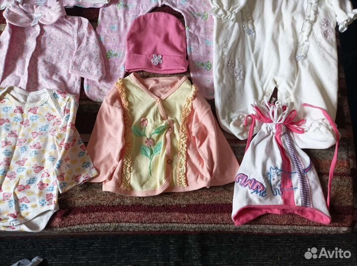 Вещи пакетом на девочку от 0 до 6 месяцев