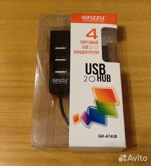 USB-Концентратор Ginzzu GR-474UB