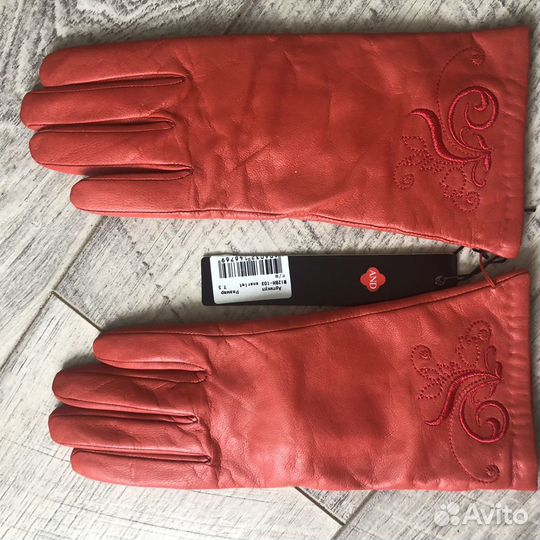 Перчатки женские кожаные 7 5