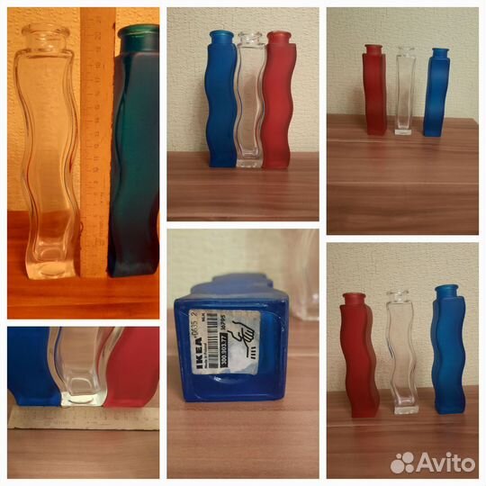 Ваза цветное стекло СССР и икеа