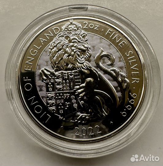 5 Фунтов Звери Тюдоров Лев Англии 2022