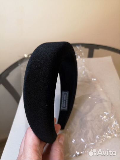 Бархатный ободок широкий