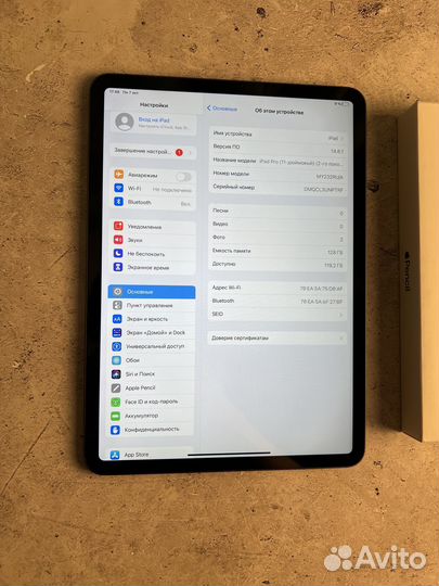 iPad Pro 11 2 поколения 128гб Акб 90