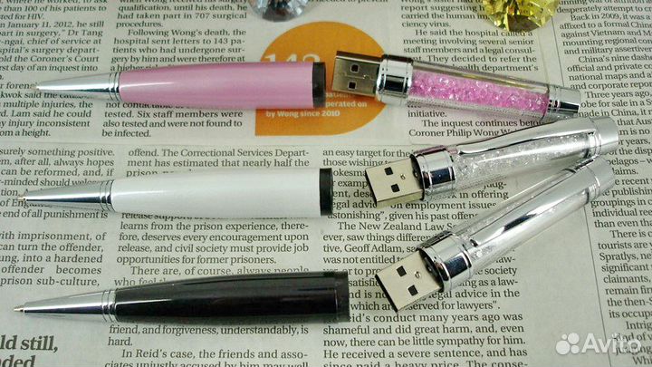 Ручка с флешкой Swarovski 8 GB