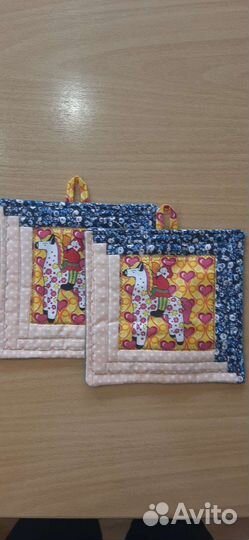 Прихватки для кухни, салфетки под горочее