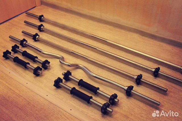 Грифы гантельные, для штанги