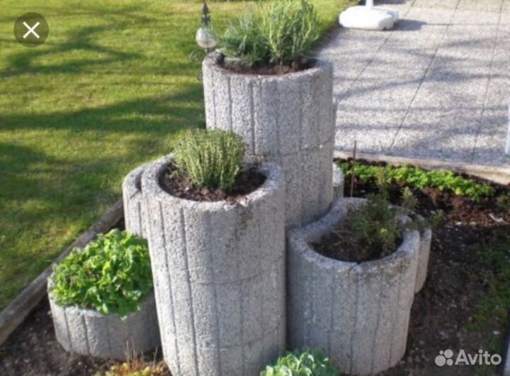 Бетонный вазон 