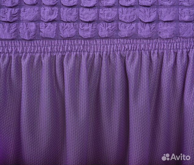 Чехлы на стулья со спинкой 2 шт на кухню, Лиловый