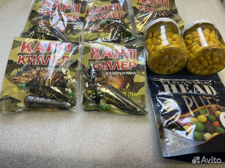 5 карповых монтажей с насадками