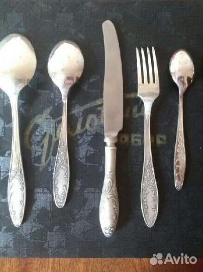 Столовые приборы СССР из нейзильбера на 6 персон