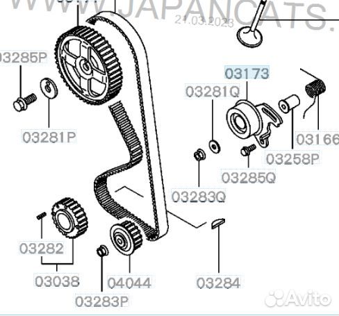 Ролик натяжной ремня mitsubishi Galant