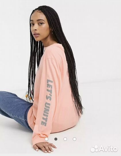 Персиковый лонгслив Monki с ASOS