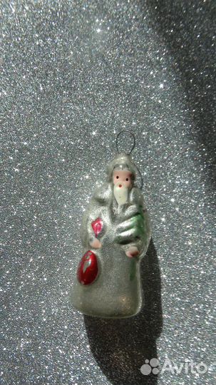 Старинные стеклянные ёлочные игрушки. Цена за все