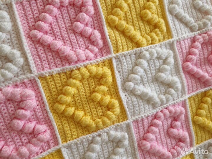 Плед детский вязаный ручная работа