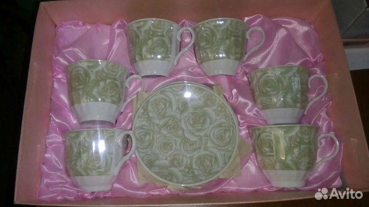 Подарочный чайно/кофейный сервиз, 6 пар