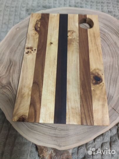 Доска разделочная из термоясеня и капового тополя