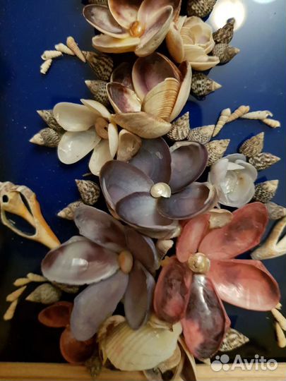 Панно подарочное из ракушек ручная работа