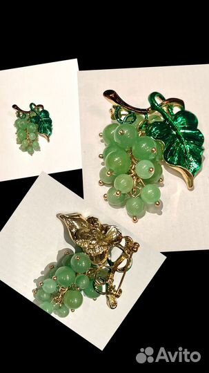 Броши, винтаж, Япония, Чехия