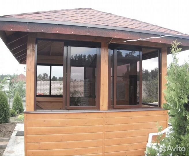 Окна в беседку