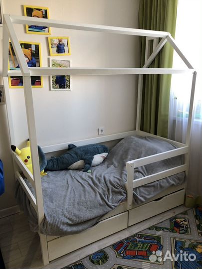 Детская кровать 80х160 домик