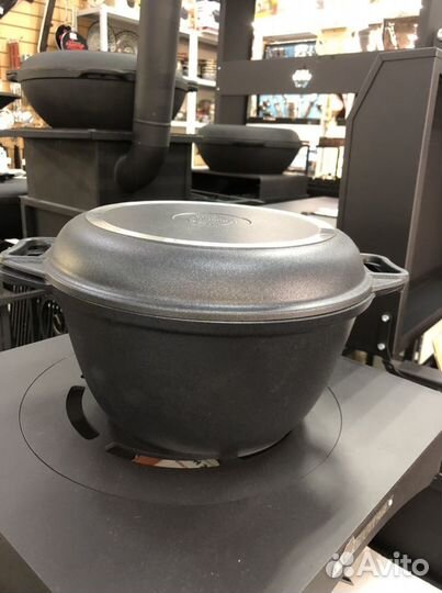 Алюминиевый казан 3л с антипригарным покрытием