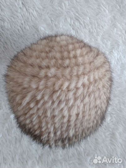 Шапка из вязаной норки. Новая