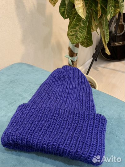 Шапка вязаная ручная работа