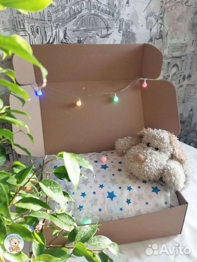 Плюшевый плед для малышей вязаный