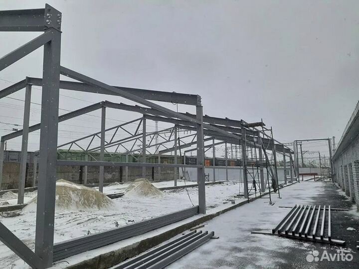 Ангар из сэндвич панели
