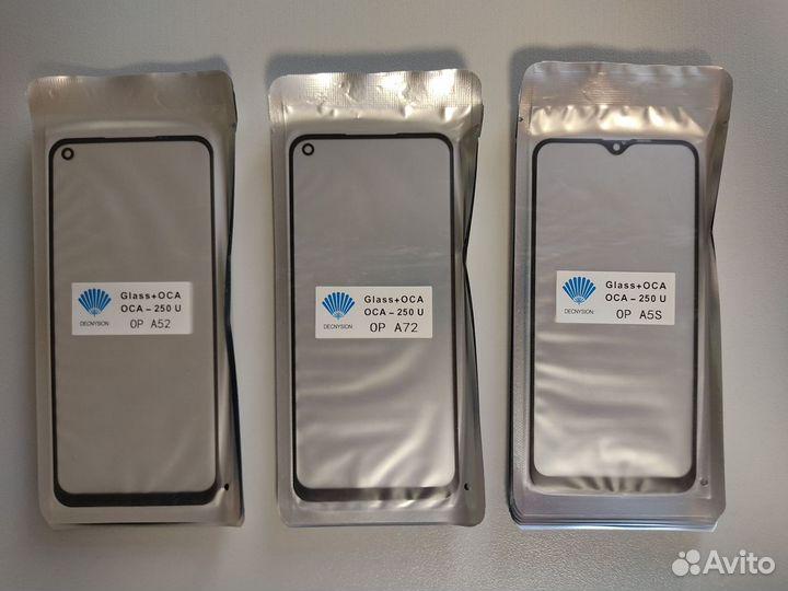 Стекло с OCA пленкой Oppo в ассотрименте