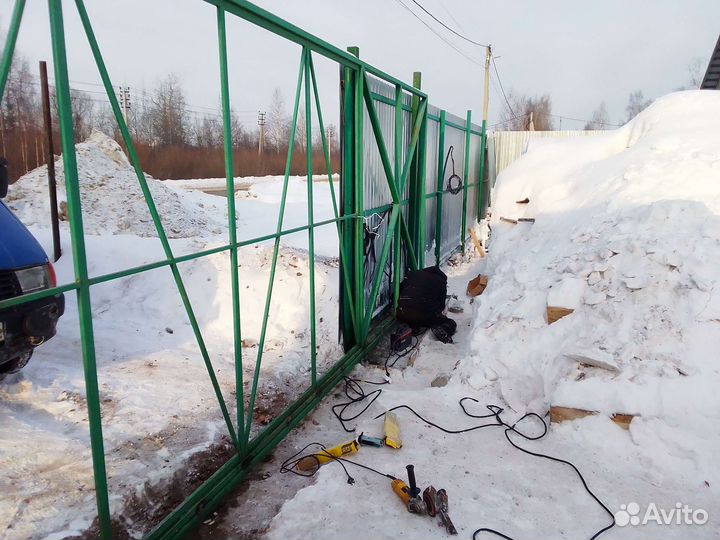 Монтаж установка заборов