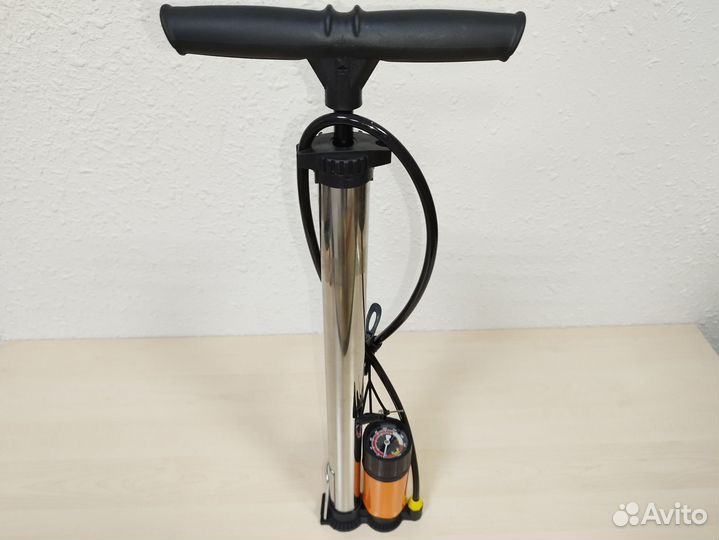 Насос велосипедный ручной с манометром. Новый