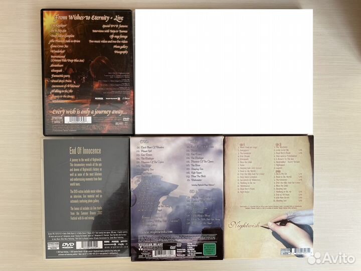 Фирменные DVD диски Nightwish, Metallica и др