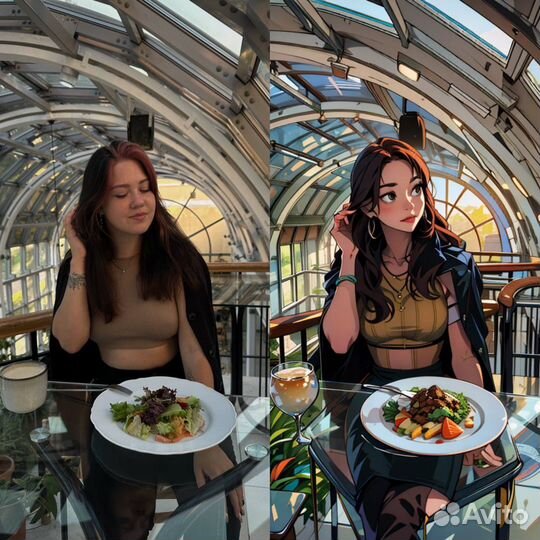 Фото в стиле аниме через нейросеть