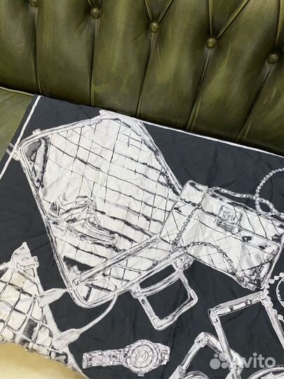 Шелковый платок chanel 95см