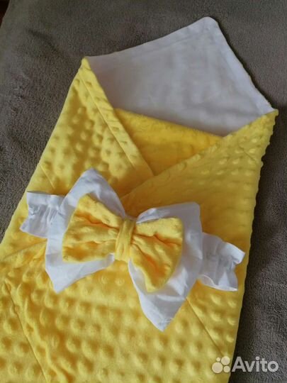 Одеяло-конверт.На выписку для новорожденных