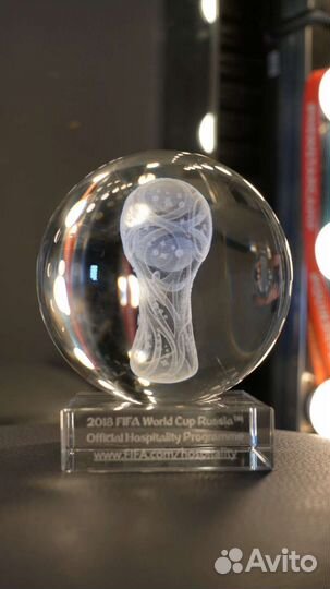 Fifa 2018 кубок-шар с лазерной гравировкой внутри