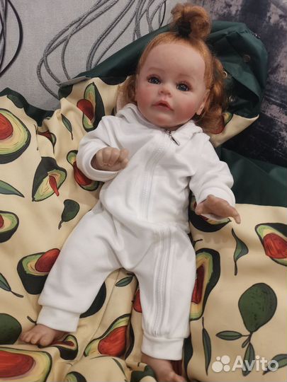 Кукла Реборн девочка 60 см с волосами