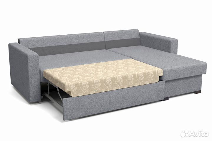 Диван угловой серый