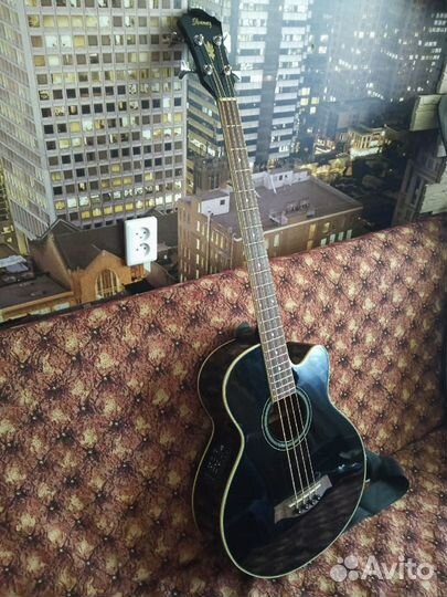 Электроакустическая бас-гитара Ibanez AEB8E Black