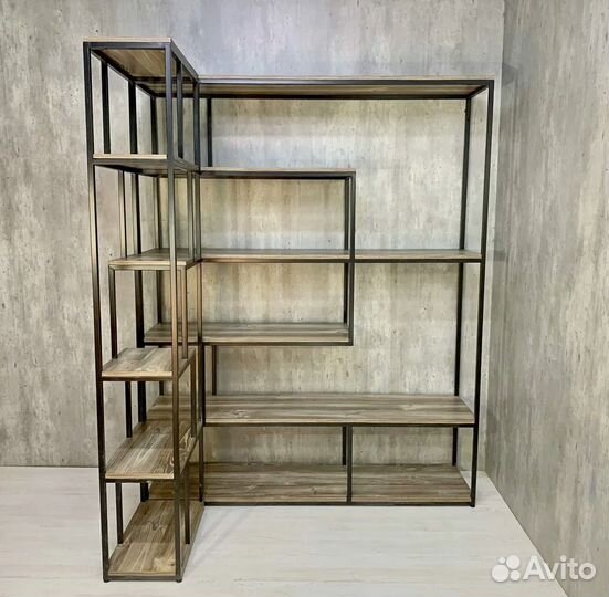 Стильные и дерзкие Стелажи и Полки Лофт на заказ