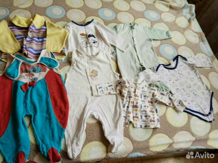 Вещи детские пакетом р.62-74