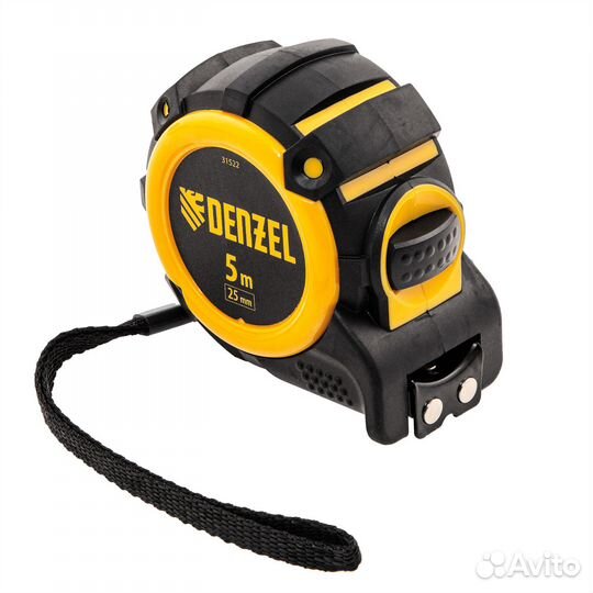 Рулетка 5м х 25мм, автоматич. фиксац., нейлон. пок